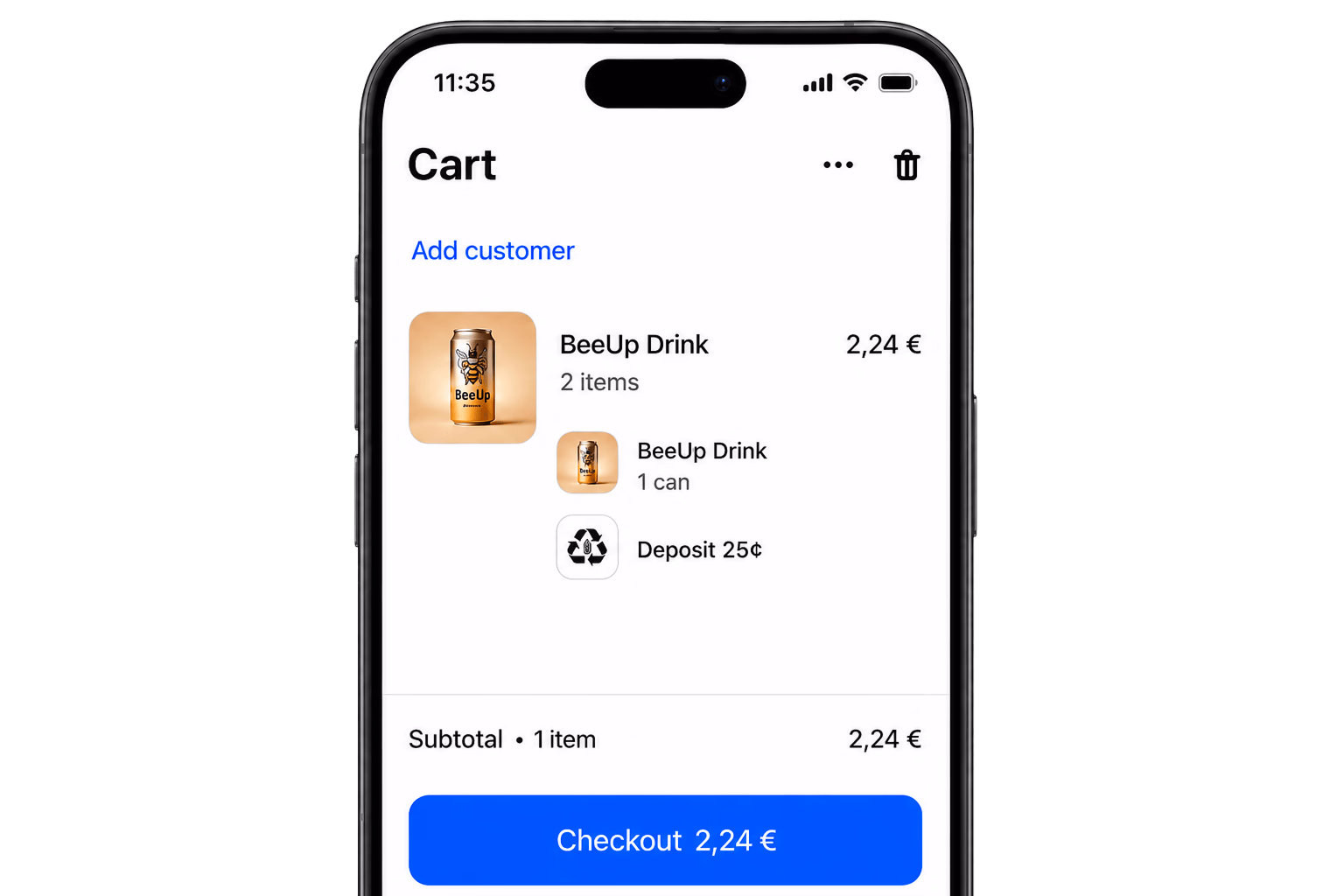 A fee added automatically in the Shopify POS cart